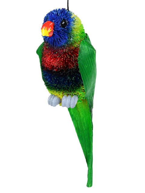 Christmas Warehouse - DECRH005 Native Rainbow Lorikeet Whimsical Organic Australian Ornament | 13cm Green with Blue, Yellow & Red