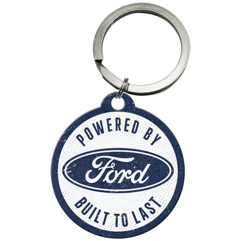 Nostalgic-Art Vintage/Retro Keyring Round Ford Built To Last 7.5x4x0.3cm