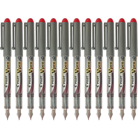 Pilot Disposable Fountain V Pen (Red) [Box 12]