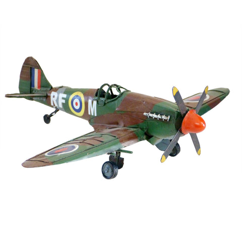 Boyle Metal Ornament Home Decor Collectible 1941 Spit Fire Plane 30.5x33x12.5cm