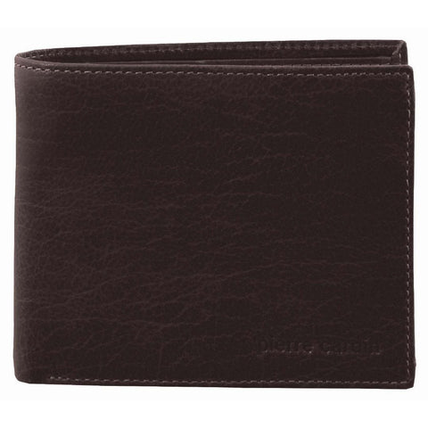 Pierre Cardin Men's Leather Tri-Fold RFID Protected Wallet 12cm Brown