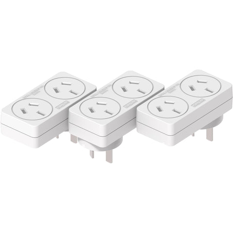 Energizer 2 Outlet Power Adaptor (3 Pack)