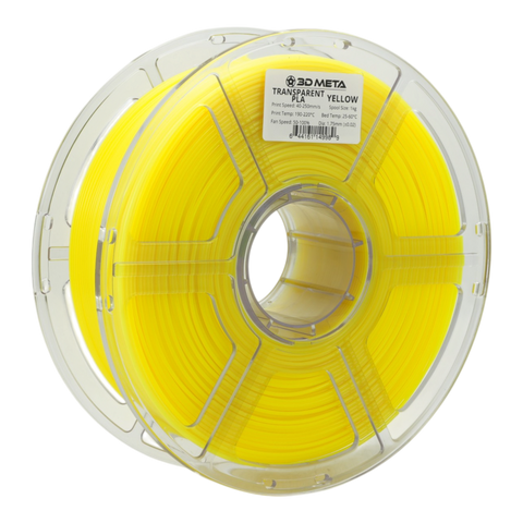 3D META Transparent PLA 3D Printing Filament - Transparent Yellow