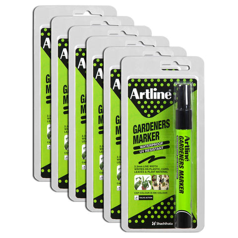 Artline Gardeners Permanent Marker 1.5mm Bullet Nib (Black) [12-Pieces]