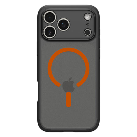 Spigen Apple iPhone 17 Pro Max Ultra Hybrid (MagFit) Case (Frost Black Case/Orange Ring)