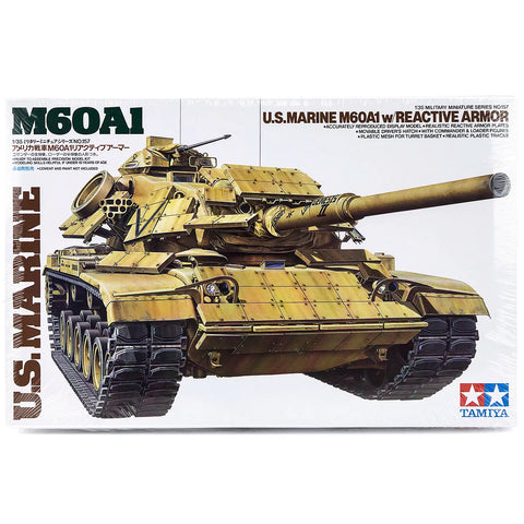Tamiya 1/35 U.S. M60A1 Tank with Reactive Armour Scaled Plastic Model Kit