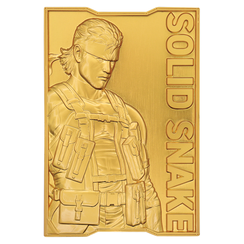 Fanattik Limited Edition Metal Gear Solid 2 24k Gold Plated Snake Ingot