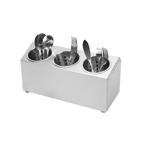 SOGA Stainless Steel Conical Cutlery Holder with 3 Holes 18/10