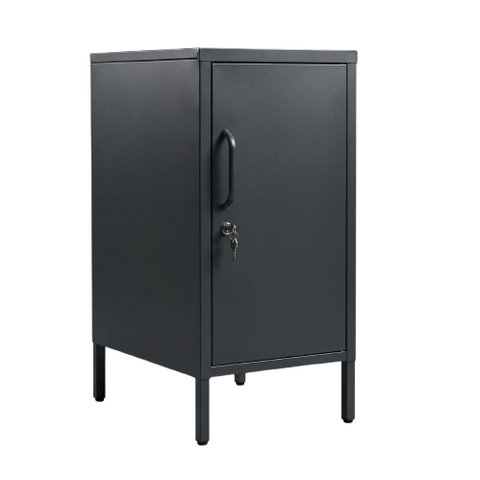 Desky Sidekick Metal Locker Cabinet - Dark Grey / Right Opening