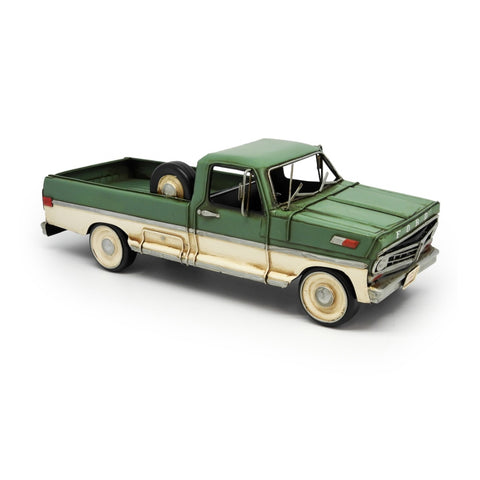Boyle Metal Ornament Figurine 1970 Ford F-100 Ranger Car 33cm (Green)