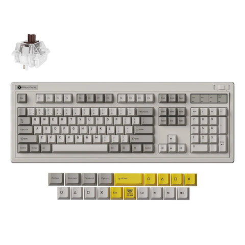 Keychron R6 Full Size Retro Hot-Swap Wireless Mechanical Keyboard (Brown Switch)