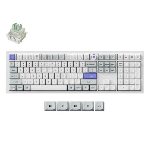 Keychron Q6 HE 8K TMR Aluminium Wired Magnetic Gaming Keyboard (White)