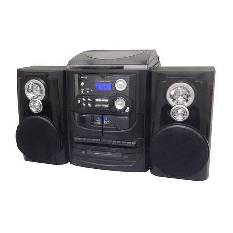 Lenoxx Hi-fi Turntable Vinyl LP/ 3 CD Player/ Dual Cassette Recorder/ AM/ FM