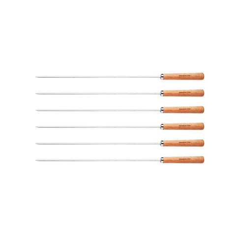 Tramontina 6-Pieces Stainless Steel Churrasco 50cm Skewer Set