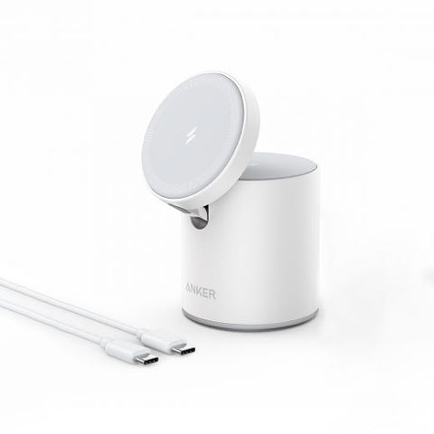 Anker 623 MagGo 2-in-1 Wireless Charging Station (White)