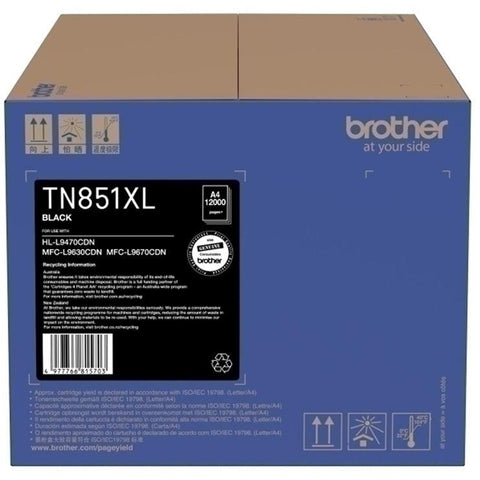 Brother TN-851XLBK Toner Ink Cartridge Original Genuine (Black)