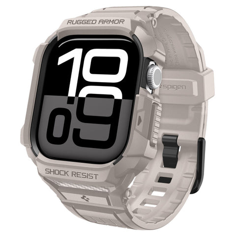 Spigen Apple Watch 10/11 42mm Rugged Armor Pro 2 Band Case (Dune Beige)