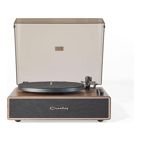 Crosley Stave 2-Speed Bluetooth Turntable with Speakers (Walnut)