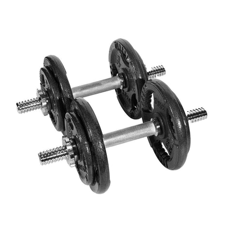 Bodyworx 2-Pieces Spinlock Cast Iron Dumbell Set Home Gym Workout Exercise 20kg