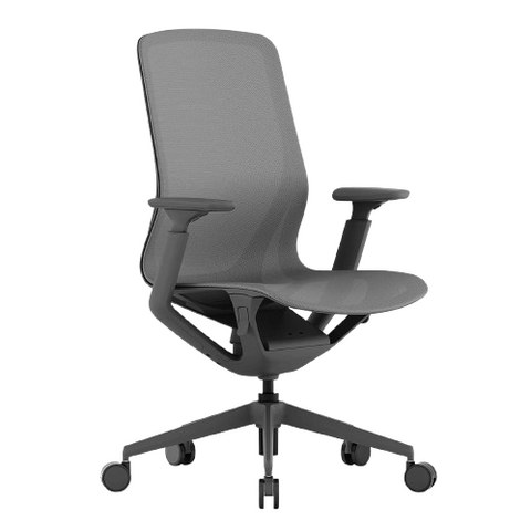 Desky Echo Modern Office Chair - Dark Grey / Adjustable