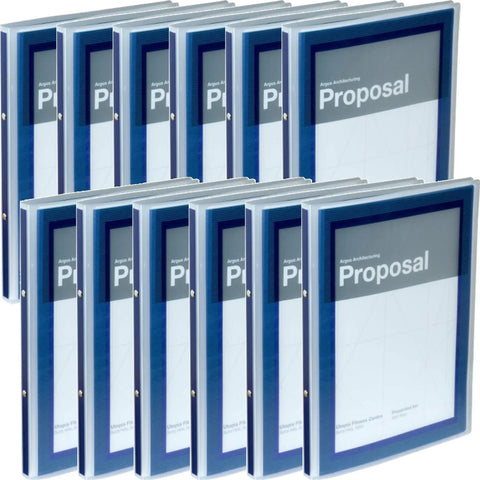 Avery 15766 Flexi-View Binder Folder 2 Ring 12.7mm A4 Blue 12 Pack