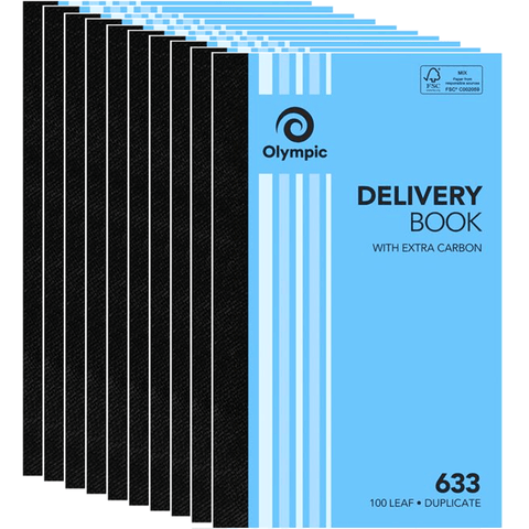 Olympic 10 Pack 633 Duplicate Delivery Book Extra Carbon 140867 Bulk