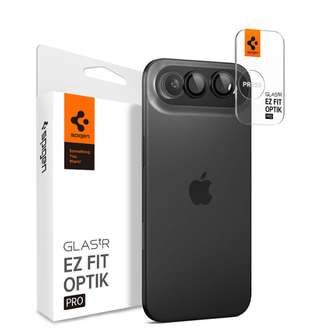 SPIGEN EZ Fit Optik Pro 2PCS Glass Camera Lens Protector for iPhone Air (Black)