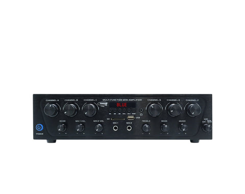 WECONIC 176C 480W Bluetooth Amplifier 6 Channel Multi Zone