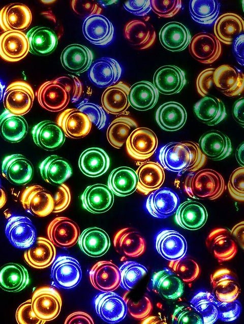 Christmas Warehouse - LITE1011 1000 Multi Colour LED String Fairy Lights 8 Function | 50m Green, Red, Blue & Orange