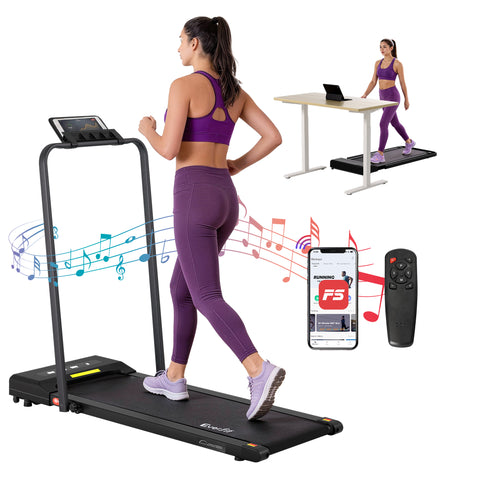 Everfit Treadmill Electric Walking Pad Under Desk Home Gym Fitness 380mm (Black)