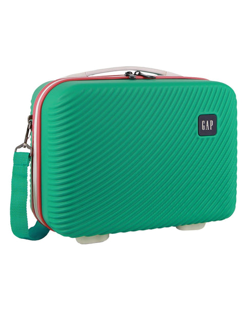 GAP Stripe Hard-Shell Mini Travel Crossbody Bag w/ Zip Pocket 27cm Turquoise