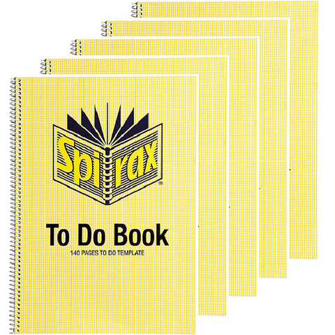 Spirax 706 Notebook To Do List Book 140 Page (A4) [Pack 5]