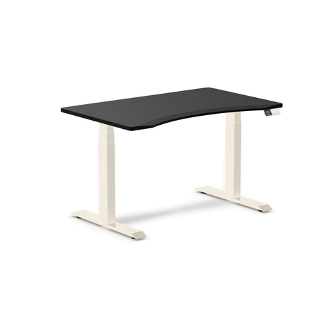 Desky Alpha Dual Sit Stand Gaming Desk - Ergo Edge / 1200x750mm / Wheat
