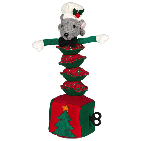 Christabelle 38cm Christmas Mouse Decoration with Music
