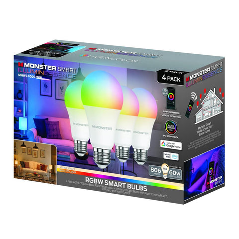 Monster Smart Light Bulbs E27 (4 Pack)