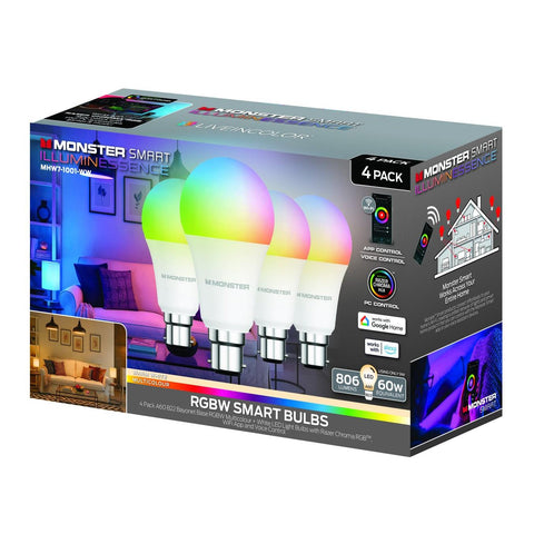 Monster Smart Light Bulbs Bayonet (4 Pack)