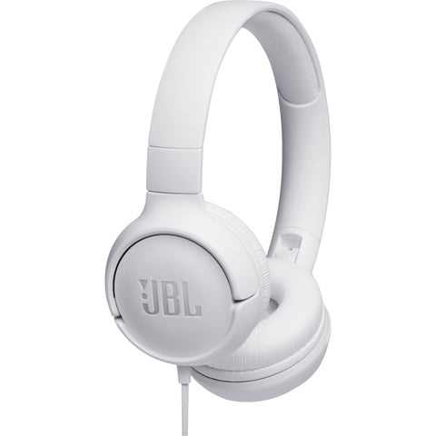 JBL Tune 500 Wired On-ear Headphones (White)