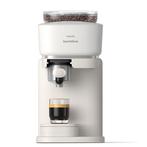 Philips Baristina Compact Bean-to-Cup Espresso Coffee Machine (Cloud White)