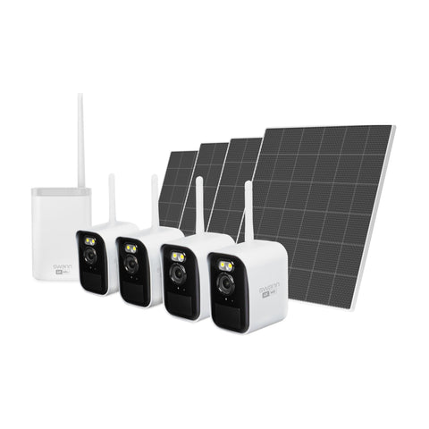 Swann MaxRanger4K Mini Long-Range Wireless Solar Security System (4 Pack)