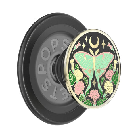 PopSockets PopGrip MagSafe Phone Grip/Stand with Swappable Top (Luna Moth)