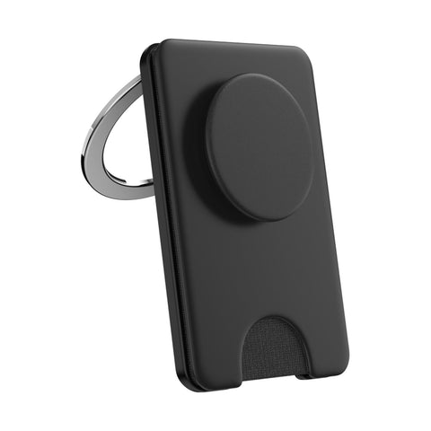 PopSockets PopWallet+ MagSafe Kick-Out Phone Wallet and Stand (Black)