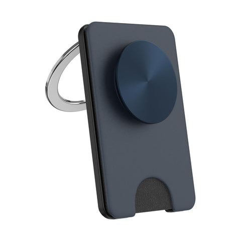 PopSockets PopWallet+ MagSafe Kick-Out Phone Wallet and Stand (Alum Radial Navy)