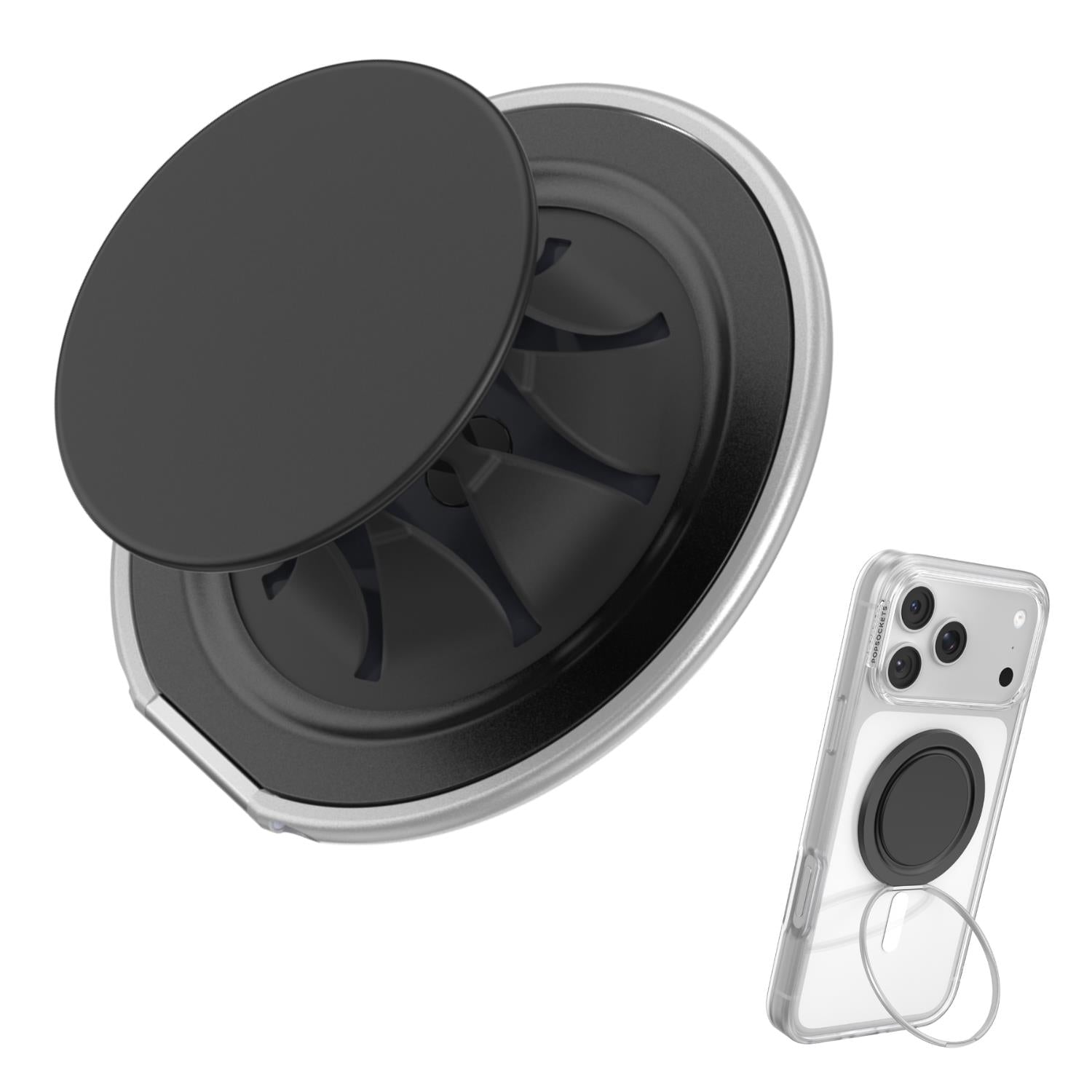 PopSockets Low-Pro PopGrip MagSafe Phone Grip/Stand (Black) - JB Hi-Fi
