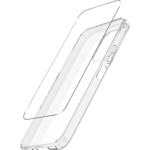 ITSKINS Essentials Bundle Case with Screen Protector for OPPO A6 5G (Clear)