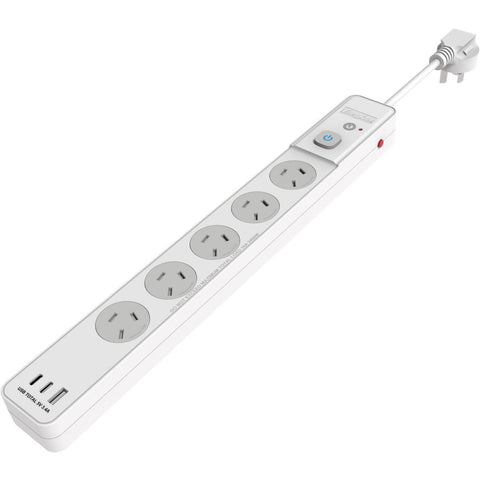 Energizer 5-Port Surge Protection Powerboard
