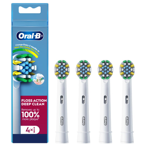 Oral B  Oral-B Floss Action Deep Clean Electric Toothbrush Replacement Brush Heads (4 Pack)