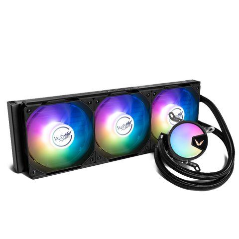 Valkyrie A360 360mm AIO Liquid Cooling With 3x 120mm F12 A-RGB Fans (Black)