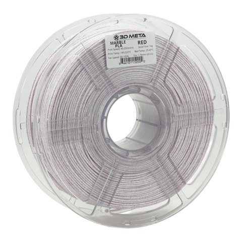 3D META Marble PLA 3D Printing Filament - Red