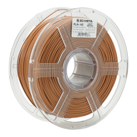 3D META High Speed PLA+ HS 3D Printing Filament - Light Brown
