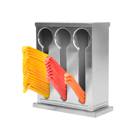 SOGA Stainless Steel Buffet Spoon  Holder Storage Rack 3 Holes